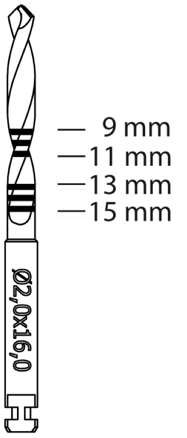 RF210-020-RA Pilotbohrer für die Implantologie