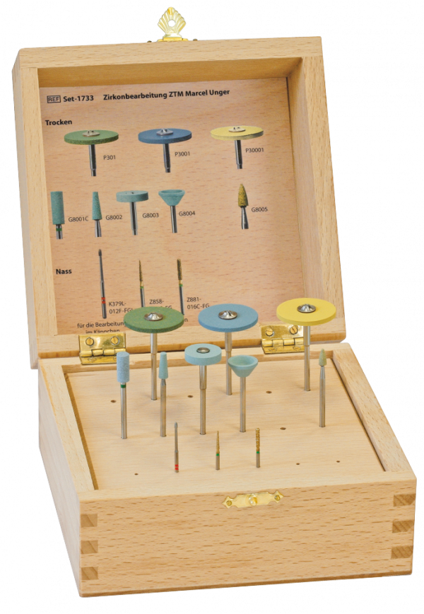 Set zur Vollkeramik - Zirkongerüst Bearbeitung